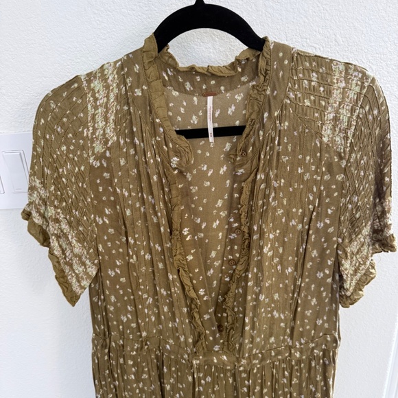 Free People Rare Feelings Tiered Printed Tassels Tie Dress - Picture 7 of 8